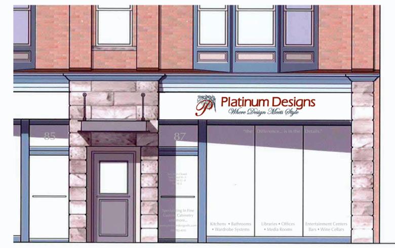 Architect drawing - remodel 87 West Main street, Somerville, NJ - Showroom - Platinum Designs, LLC